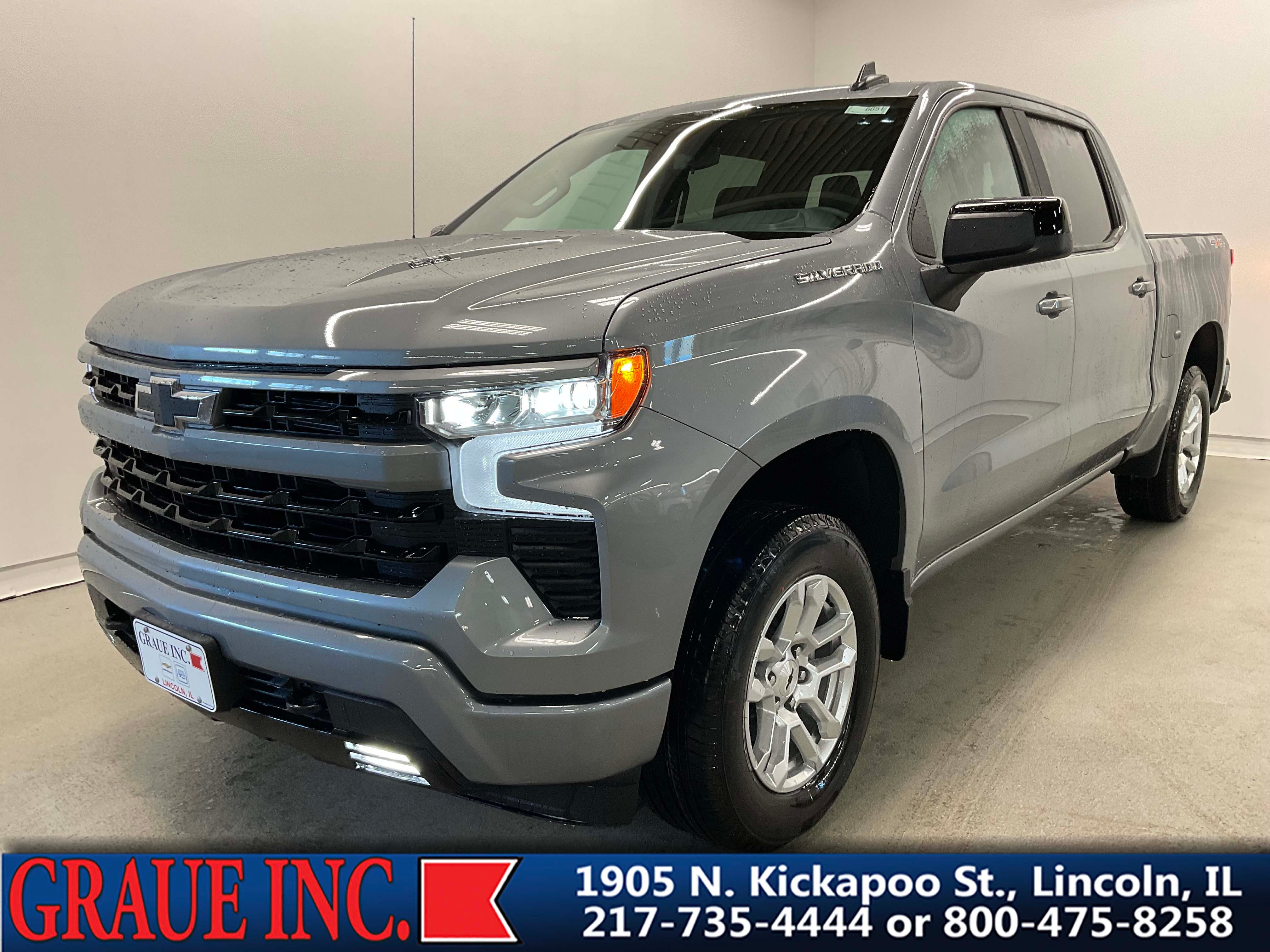 2026 Chevrolet Silverado 1500 RST in Sterling Gray Metallic — front three-quarter view