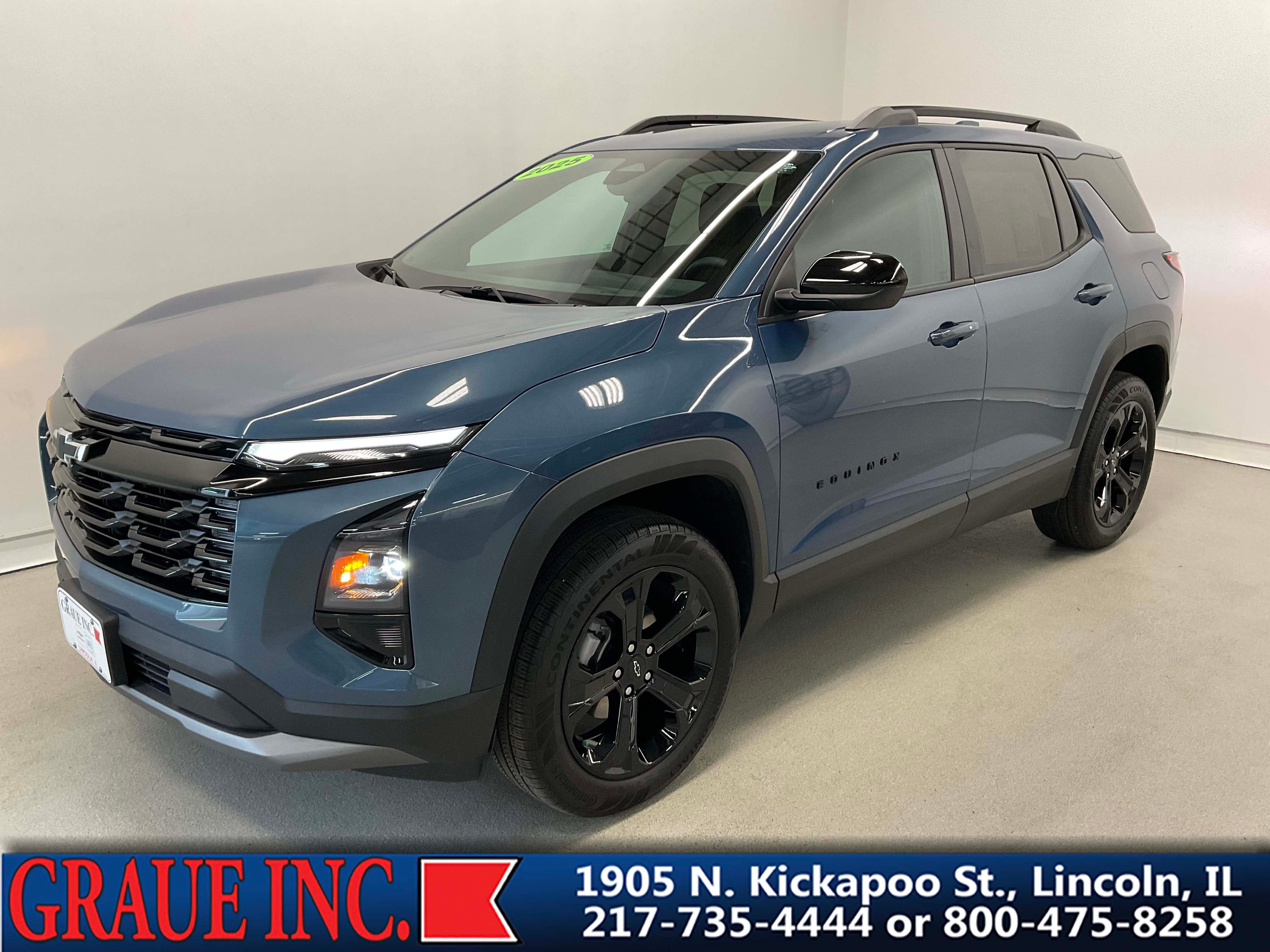 2025 Chevrolet Equinox LT in Lakeshore Blue Metallic — front three-quarter view