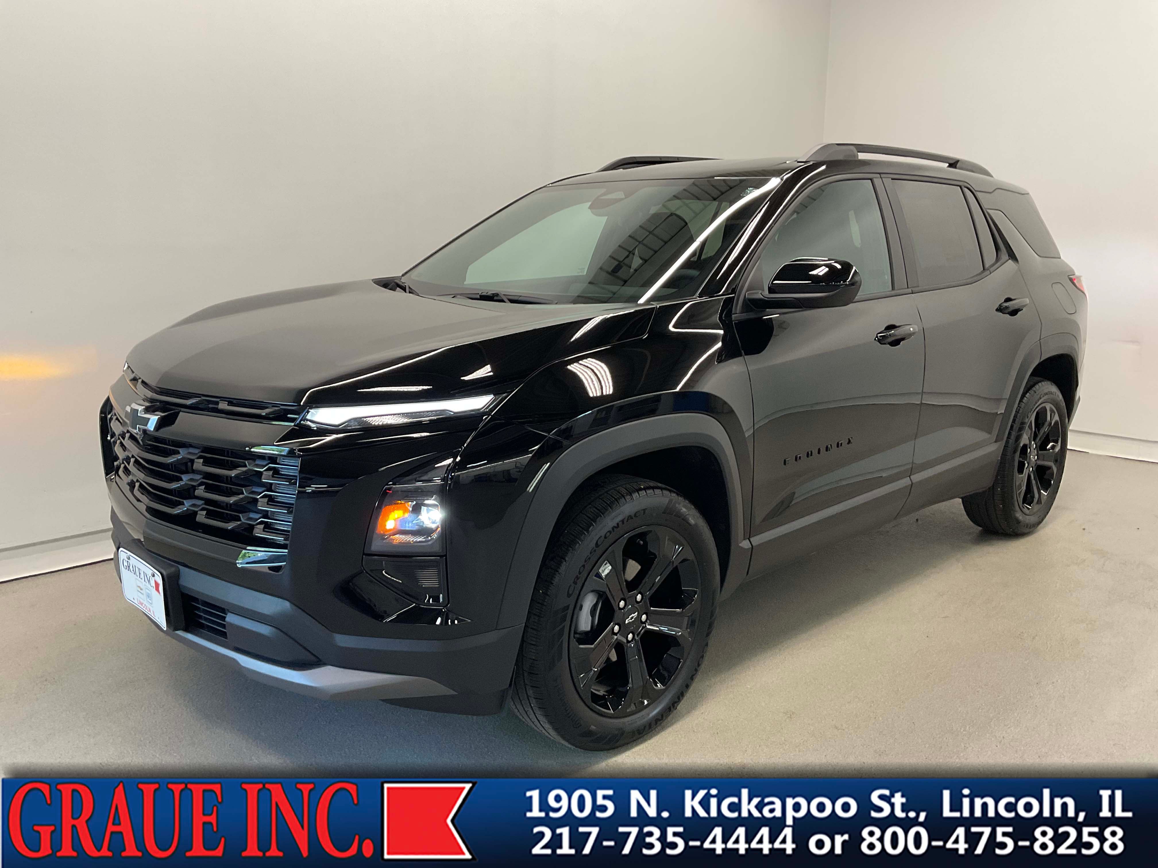 2026 Chevrolet Equinox LT in Mosaic Black Metallic — front three-quarter view