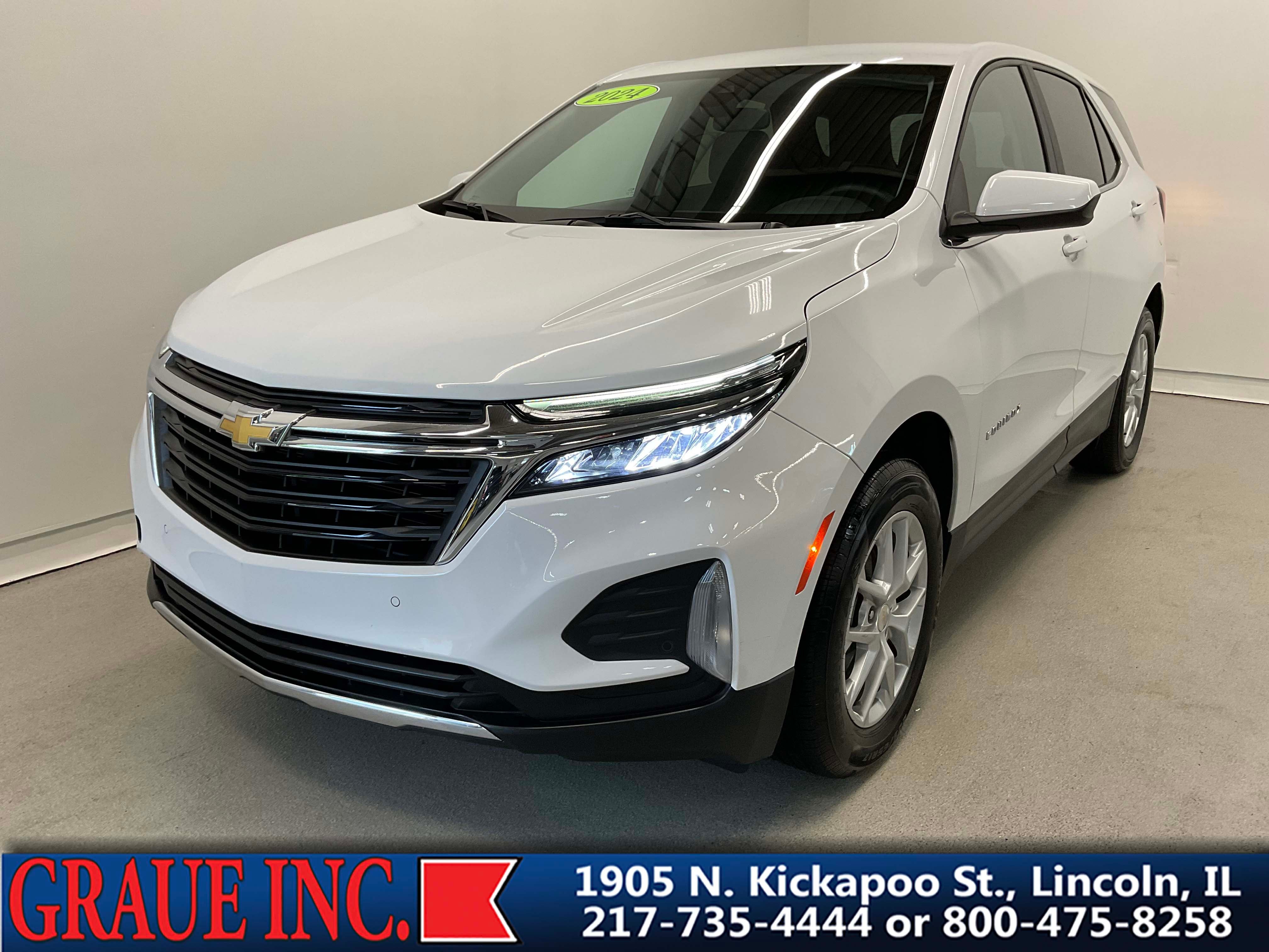 2024 Chevrolet Equinox LT in Summit White — front three-quarter view