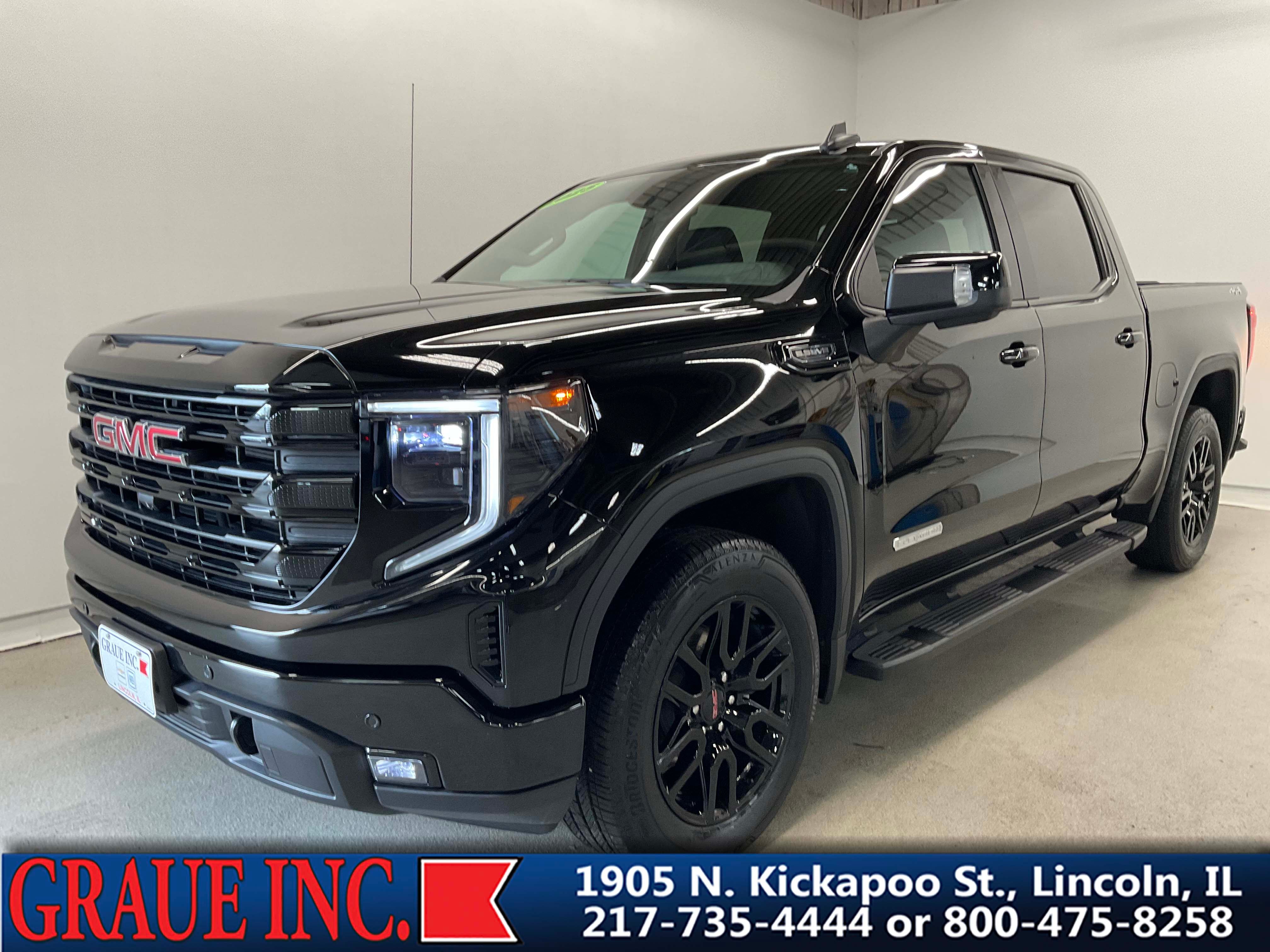 2025 GMC Sierra 1500 Elevation in Onyx Black — front three-quarter view