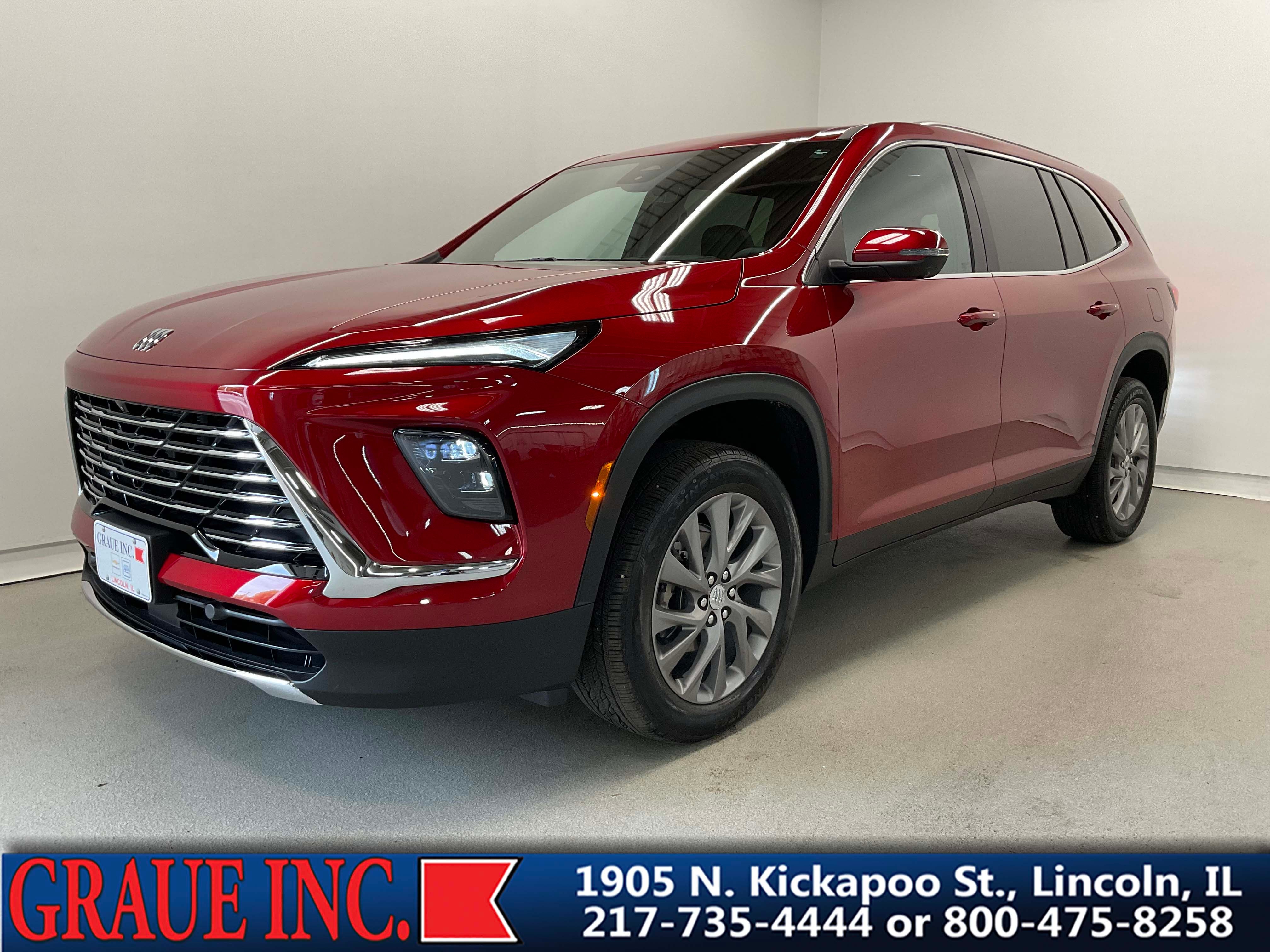 2026 Buick Enclave Preferred in Cherry Red Tintcoat — front three-quarter view