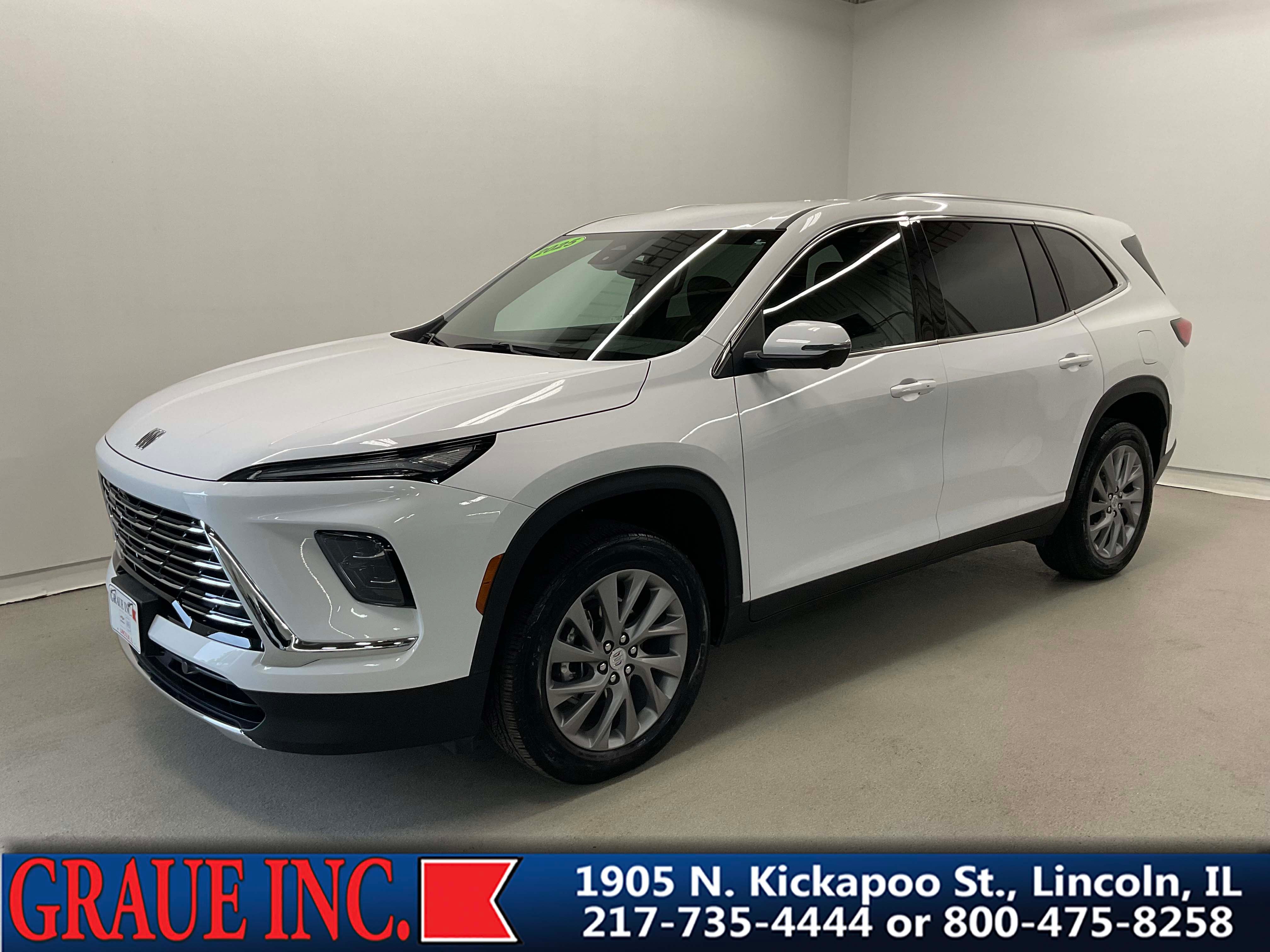 2025 Buick Enclave Preferred in Summit White — front three-quarter view